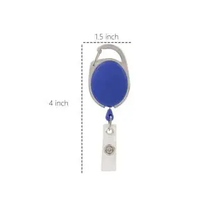 Retractable Oval Round Reel ID Card Holder